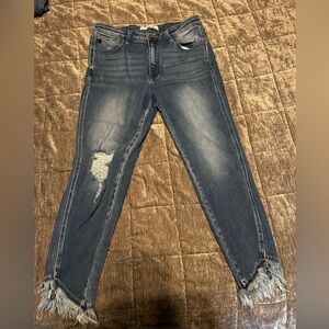 KanCan Medium Blue Distressed Skinny Jeans